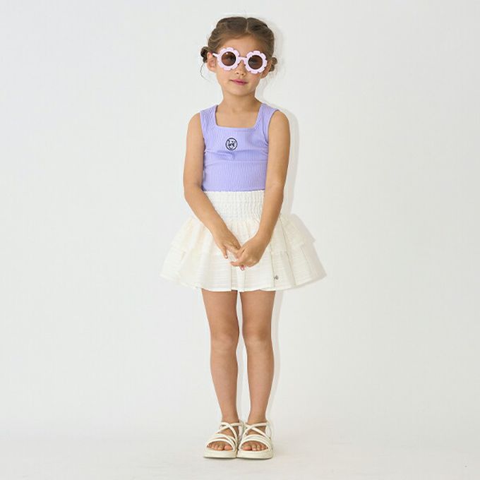 日本 Lycee mine - 澎澎荷葉邊皺褶褲裙-紫