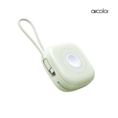 aircolor - 雲朵系六合一磁吸快充行動電源-莫蘭綠