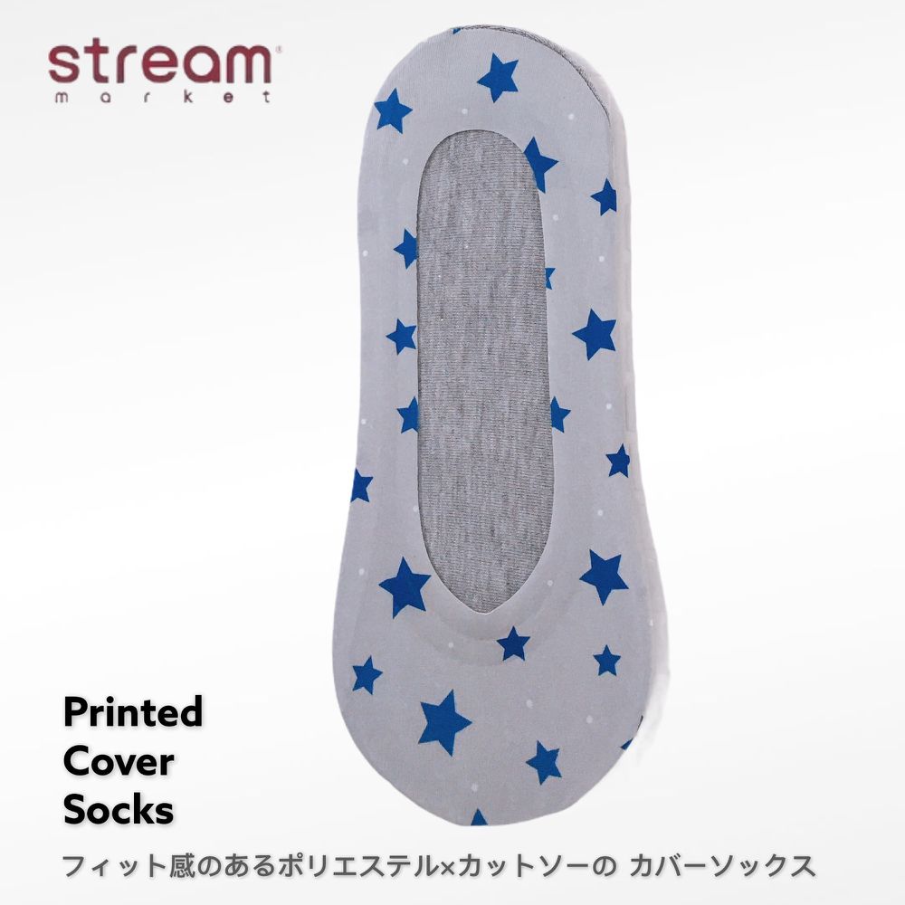 日本STREAM - PRINTED COVER防脫落隱形襪-NN65126 (23-25cm)