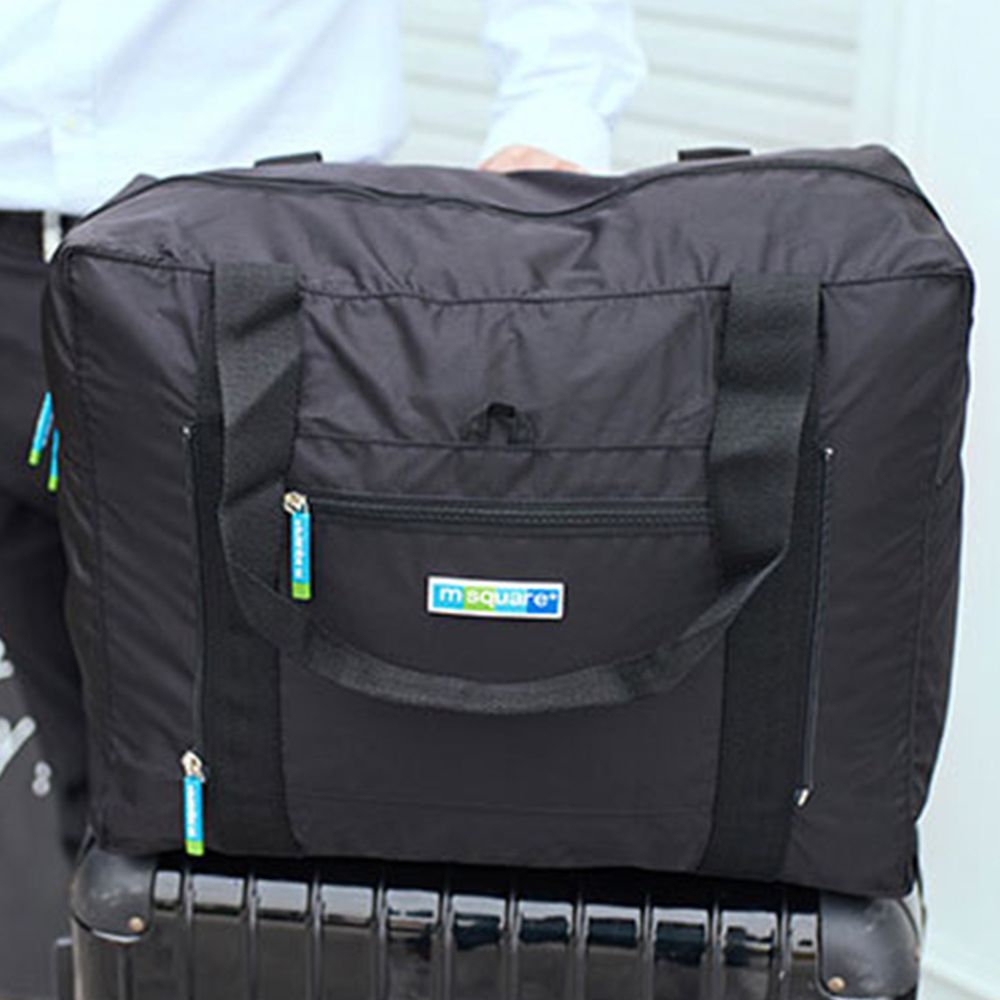 M Square - 商旅系列Ⅱ尼龍折疊旅行購物袋L-酷黑-33L