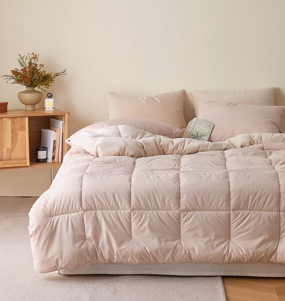 韓國 Maatila - 可水洗刷毛高密度60支棉棉被-草莓拿鐵