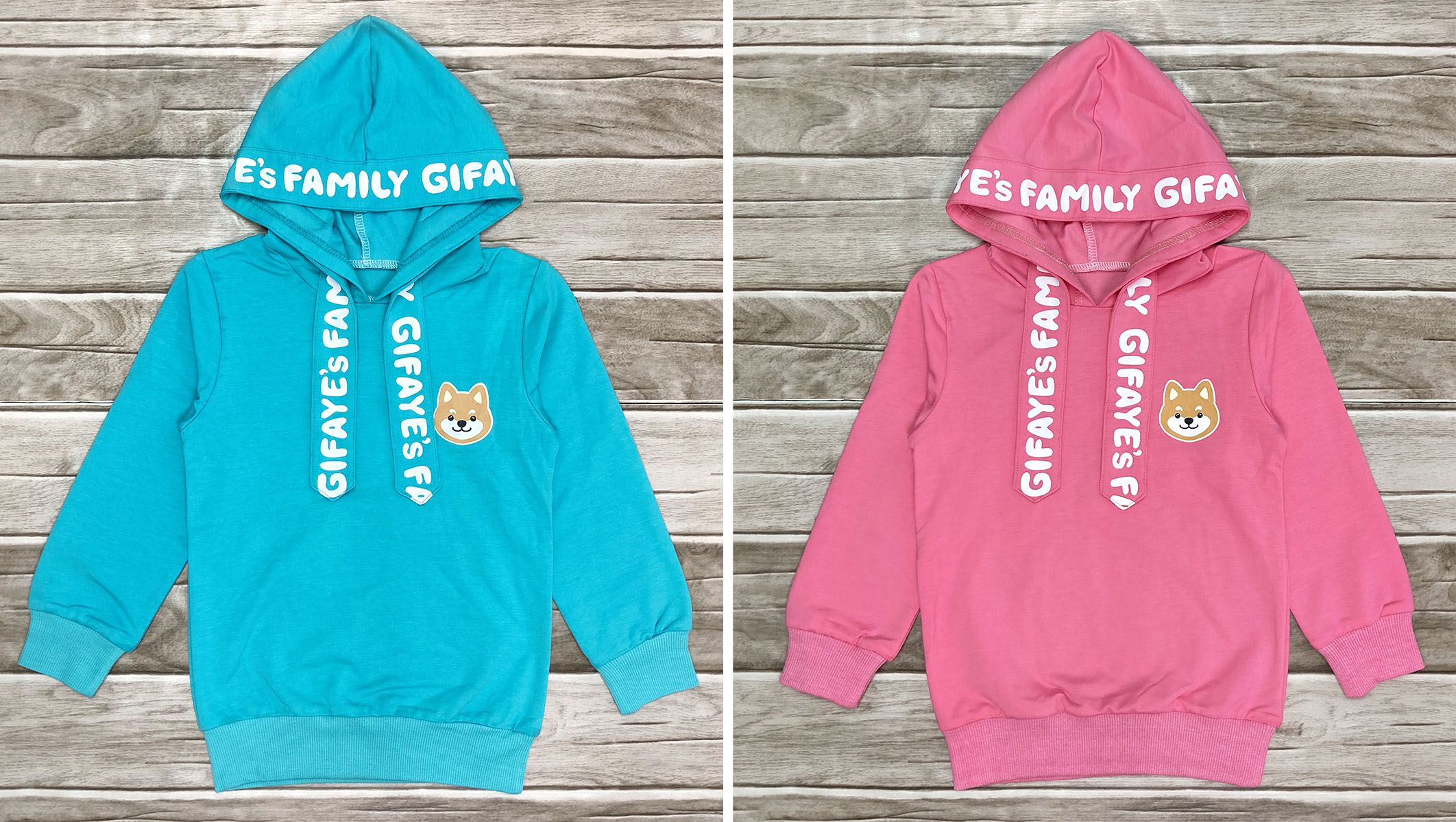 琦菲家族 - 連帽T恤-中性款-藍