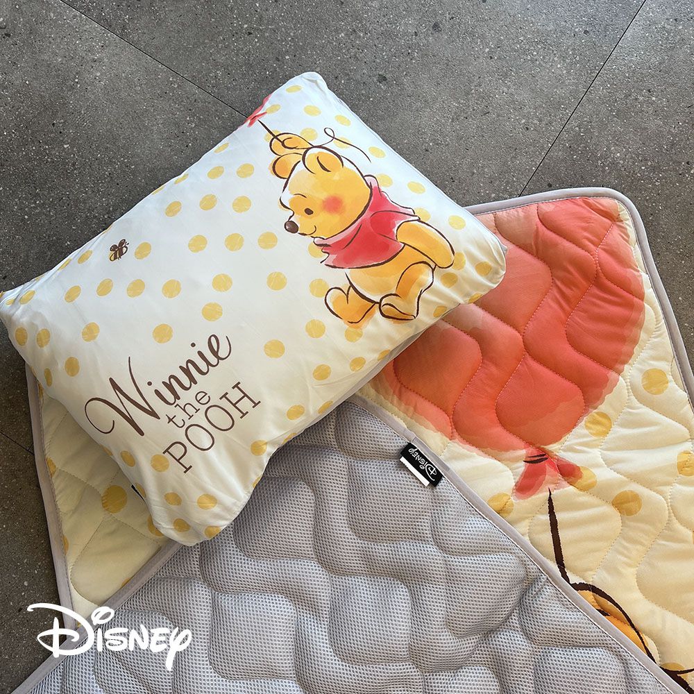 迪士尼Disney - 涼感兒童三合一睡墊-氣球維尼winnie (枕頭+枕套*1/睡墊*1/被子*1)