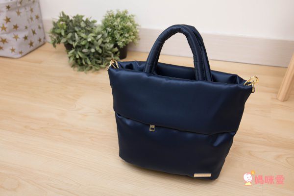 HARUhonpo 小晴天本舖 - Harulez 日本設計師の聯名款-Beauty微金質感輕提包-土星藍