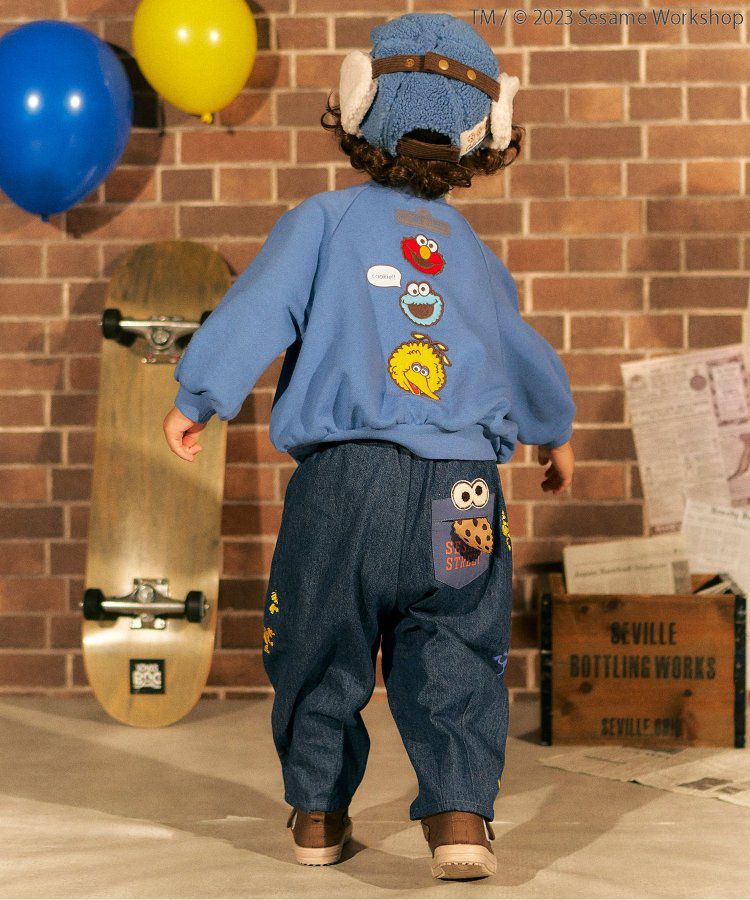 日本 apres les cours - 聯名限定 芝麻街印花大學T-米黃