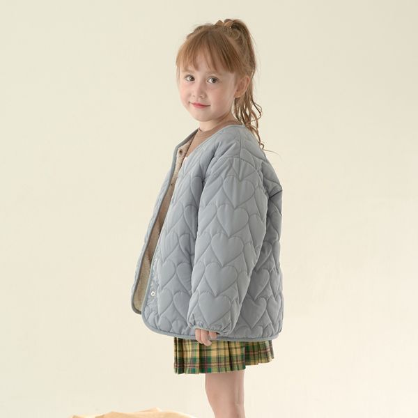 日本 Lycee mine - 夢幻少女造型絎縫鋪棉外套-花朵-粉紅