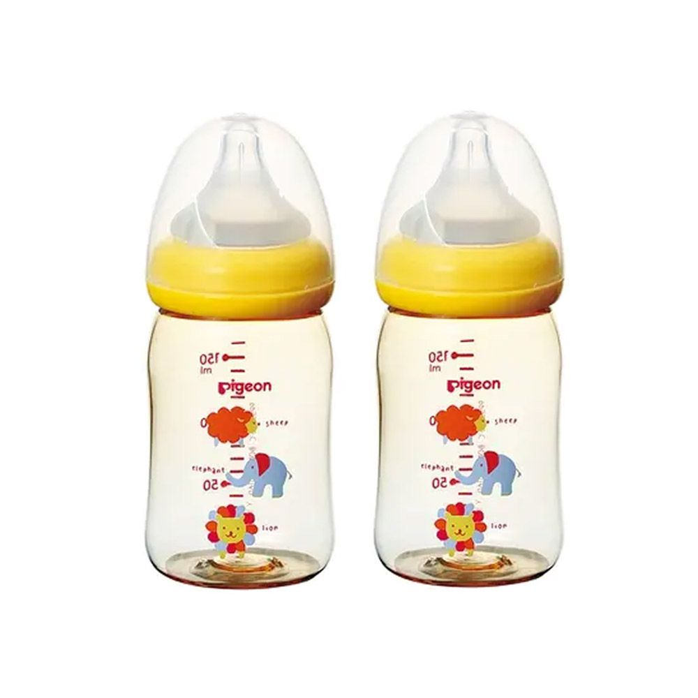 母乳實感PPSU寬口奶瓶160mlx2-可愛動物