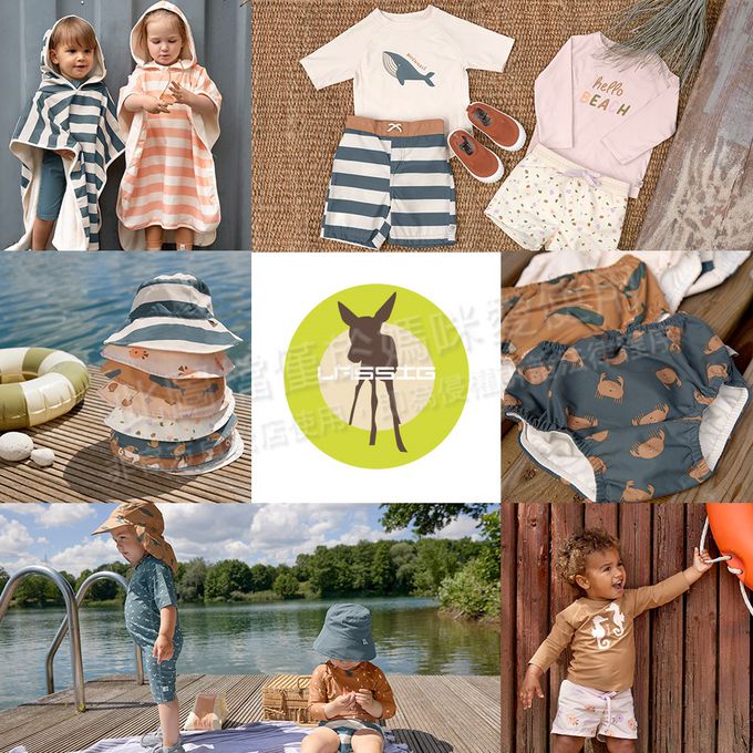 德國 Lassig - 嬰幼兒抗UV長袖泳裝上衣-小藍鯨