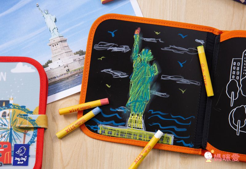 美國Jaq Jaq Bird - 攜帶型粉筆畫冊-城市系列-阿姆斯特丹