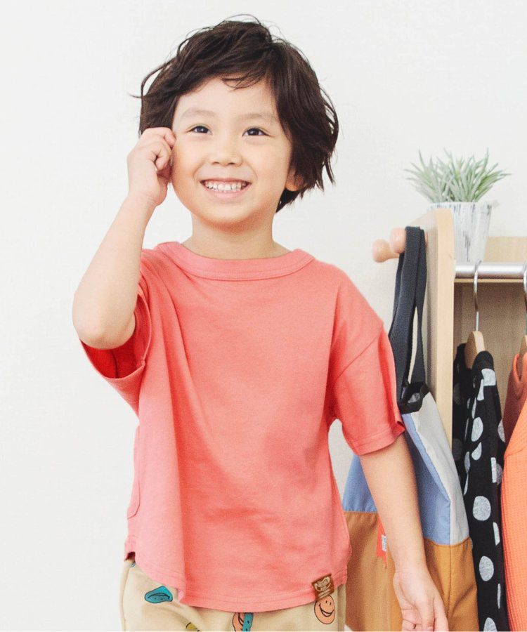 日本 BREEZE - 正反OK！圓領印花短袖上衣-線性-黑