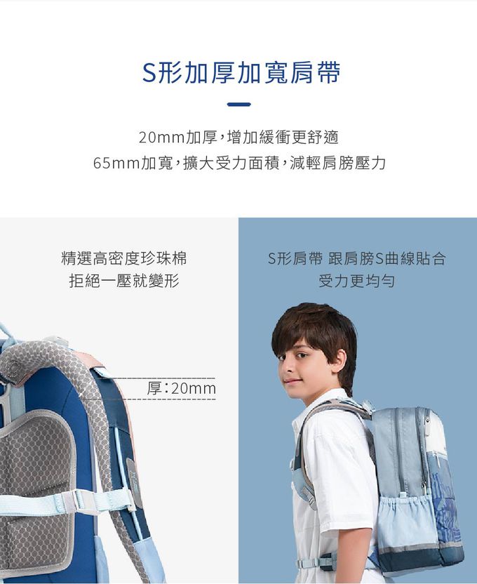 MoonRock - SP300P 粉色成長型護脊書包 建議身高135cm-170cm-23L