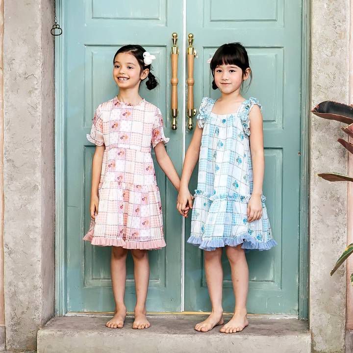 Bunny n Bloom - (童裝)藍莓棉花塔洋裝-小孩款-藍