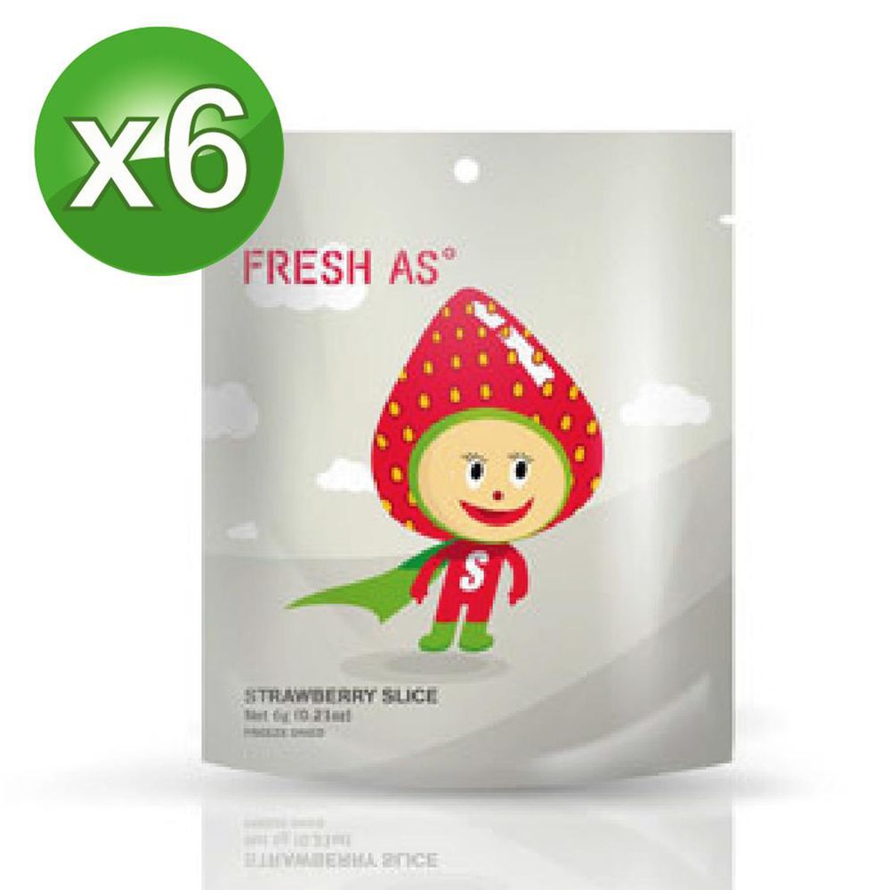 壽滿趣 - Fresh as天然凍乾水果片-草莓 (6包組)