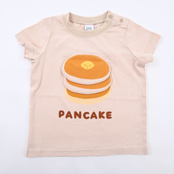 日本 Baby Room - 立體翻翻樂短袖上衣-美味鬆餅-沙杏