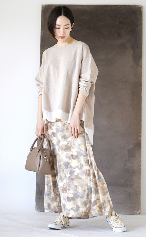 日本 zootie - 純棉假兩件修身前短後長長T-墨綠