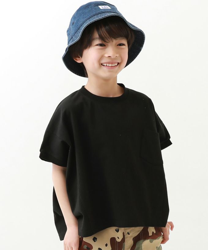 日本 devirock - 100%純棉落肩短袖上衣-淺灰