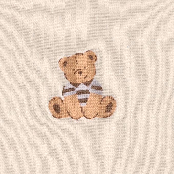 akachan honpo - ah長袖圓領上衣2件組-穿衣練習-淺卡其色