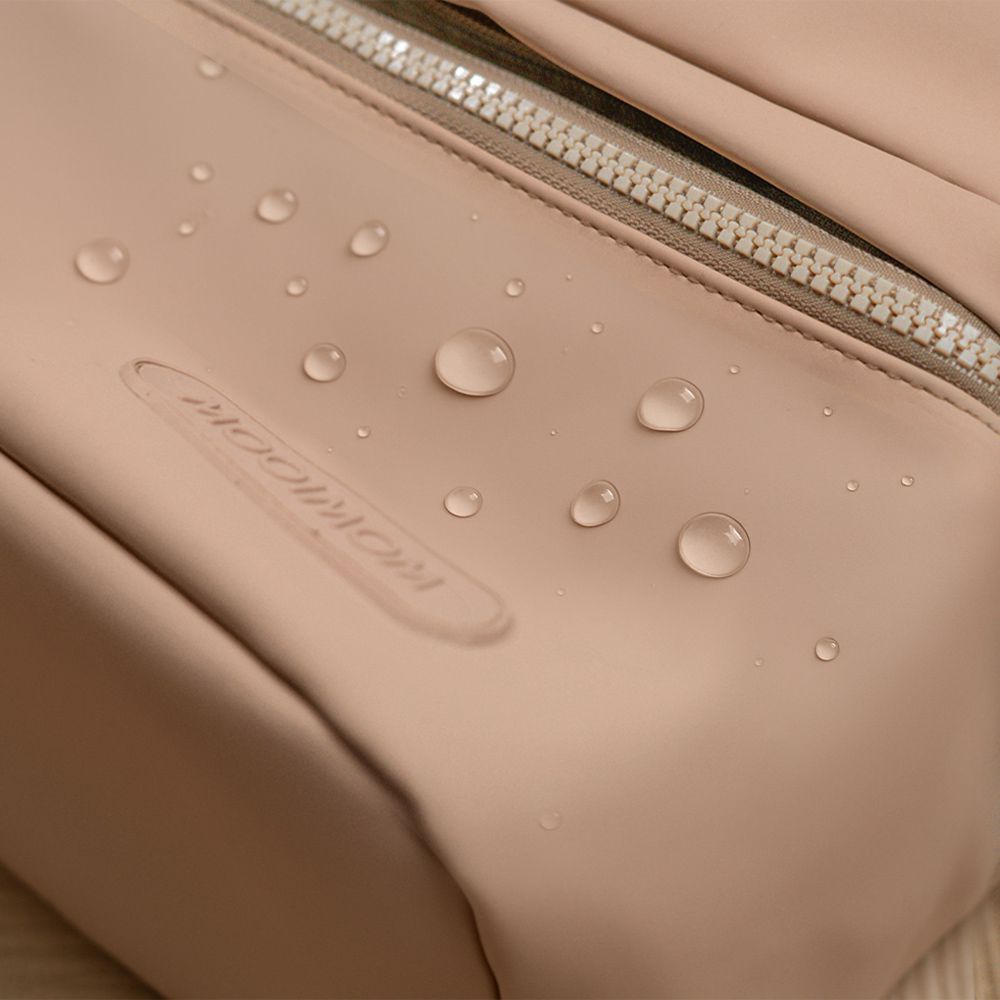 多功能防潑水時尚後背媽媽包-卡其棕