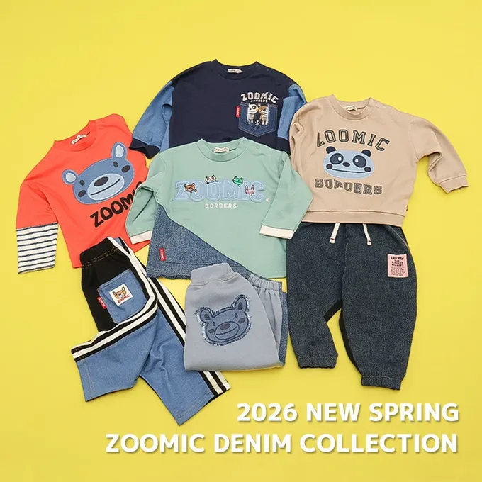 日本 ZOOLAND - 背後熊熊logo側條紋休閒長褲-海軍藍