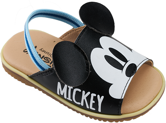 akachan honpo - 米奇經典造型涼鞋-黑色