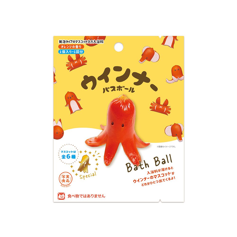 日本 NOL - 美味小香腸入浴球(泡澡球)-5入組(隨機出貨)