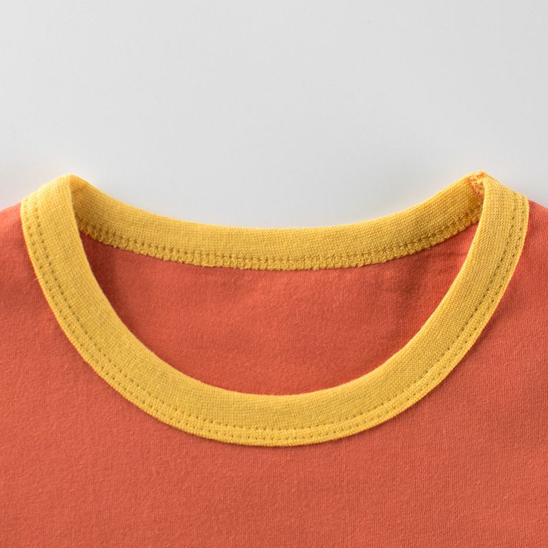 純棉短袖上衣-大熊小熊-磚紅色