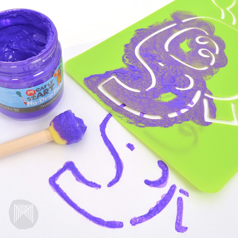 澳洲 Micador - 小畫家模組-4片模板+1支海綿刷