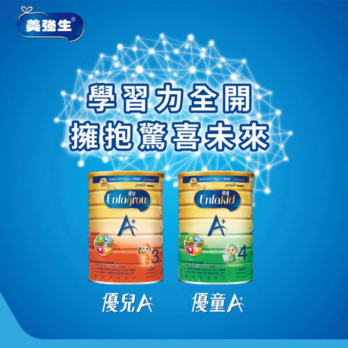 美強生 - 優兒A+3號成長奶粉1700gX18(1-3歲適用)_有效期：2024/01/05