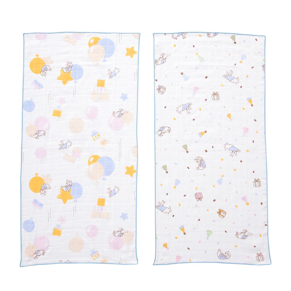 比得兔天絲紗布澡巾 25x50cm 2入 網路獨家(沐浴巾 拍嗝巾 紗布巾 口水巾)