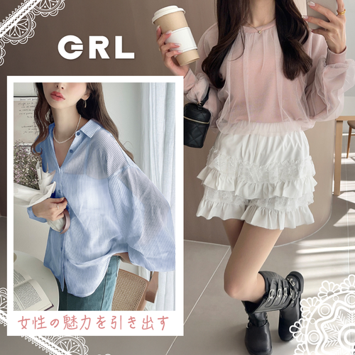 春夏透膚襯衫【日本GRL】日雜麻豆最愛品牌 ♡ 熱銷款降價了！