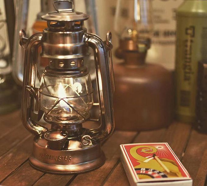 日本CAPTAIN STAG - CS經典復古款煤油燈-中(黑色16x12x25cm)