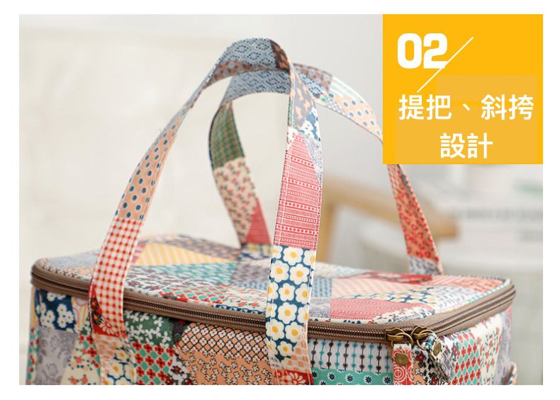 可肩背2way超輕量保溫防水野餐袋-日記插畫 (26*24*18cm)