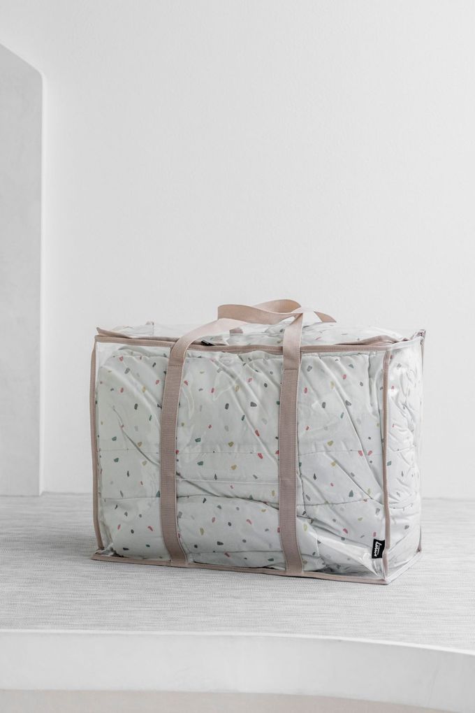 HARUhonpo 小晴天本舖 - 寶可樂收袋-闊口睡袋袋-月球灰(透明) (S)