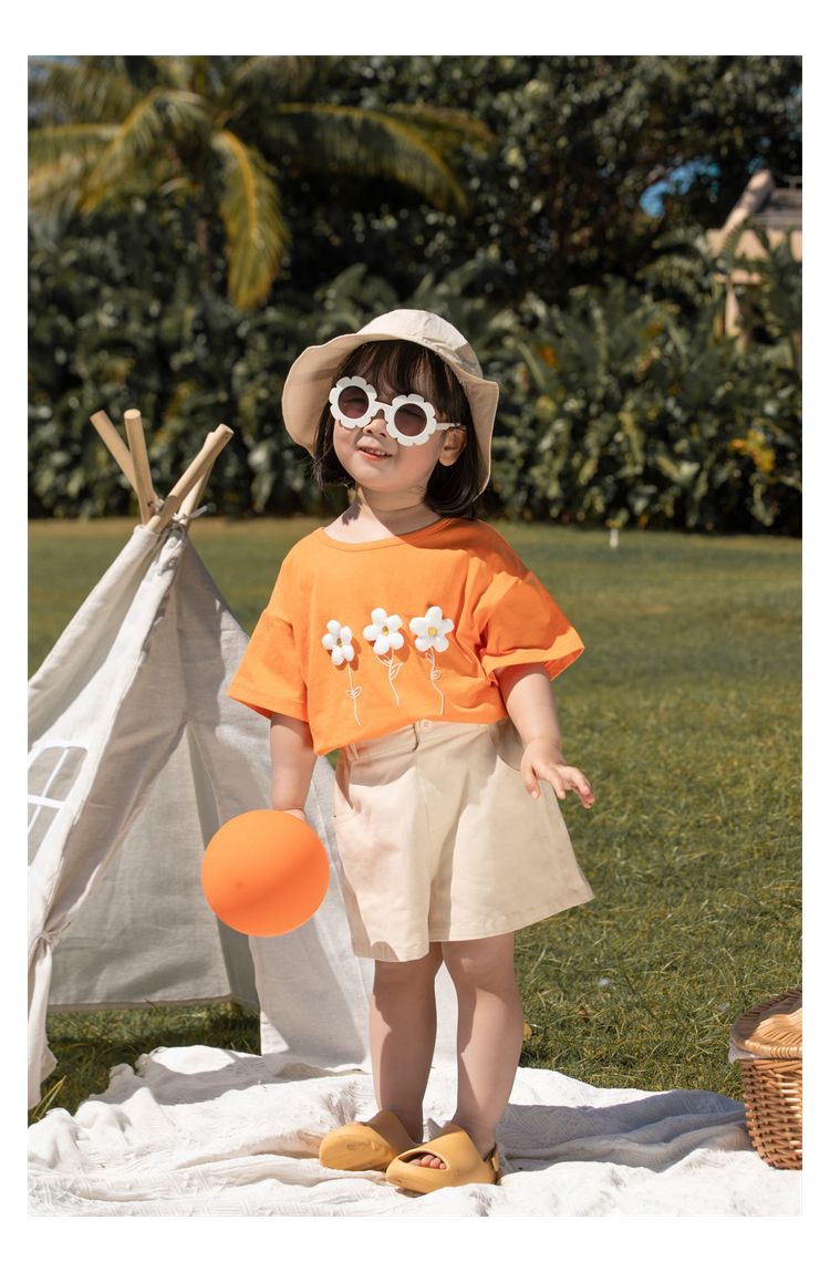 純棉立體圓領休閒短袖上衣-愛心-粉色