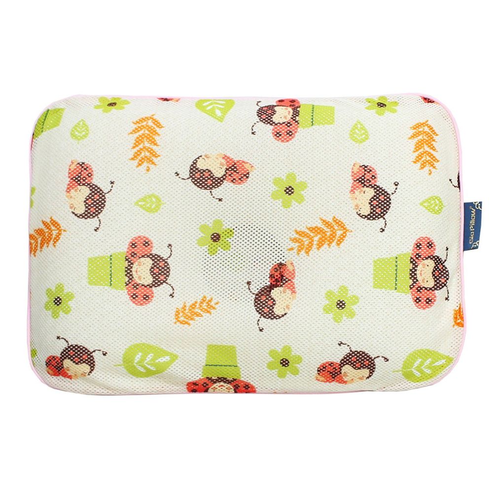 韓國 GIO Pillow - 超透氣防螨兒童枕頭-單枕套組-淘氣瓢蟲 (L號)-2歲以上適用
