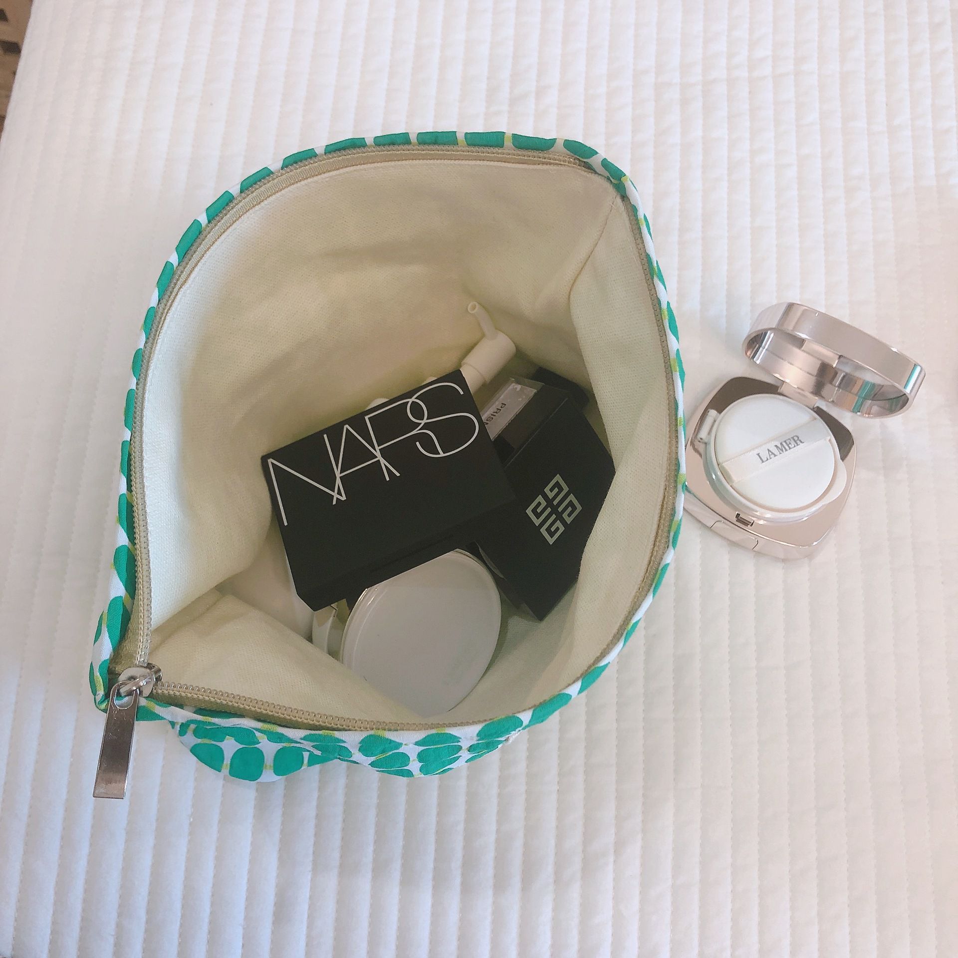 時尚幾何棉布小包/收納包-方形幾何-橘色 (27x18x5cm)