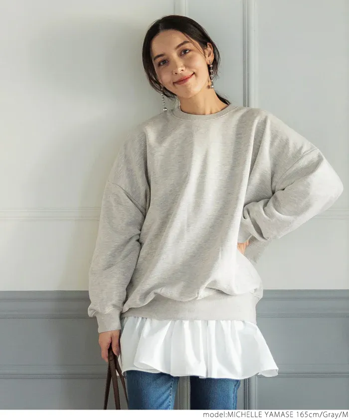 日本 COCA - 舒適內磨毛萬能大學T-素色-淺灰