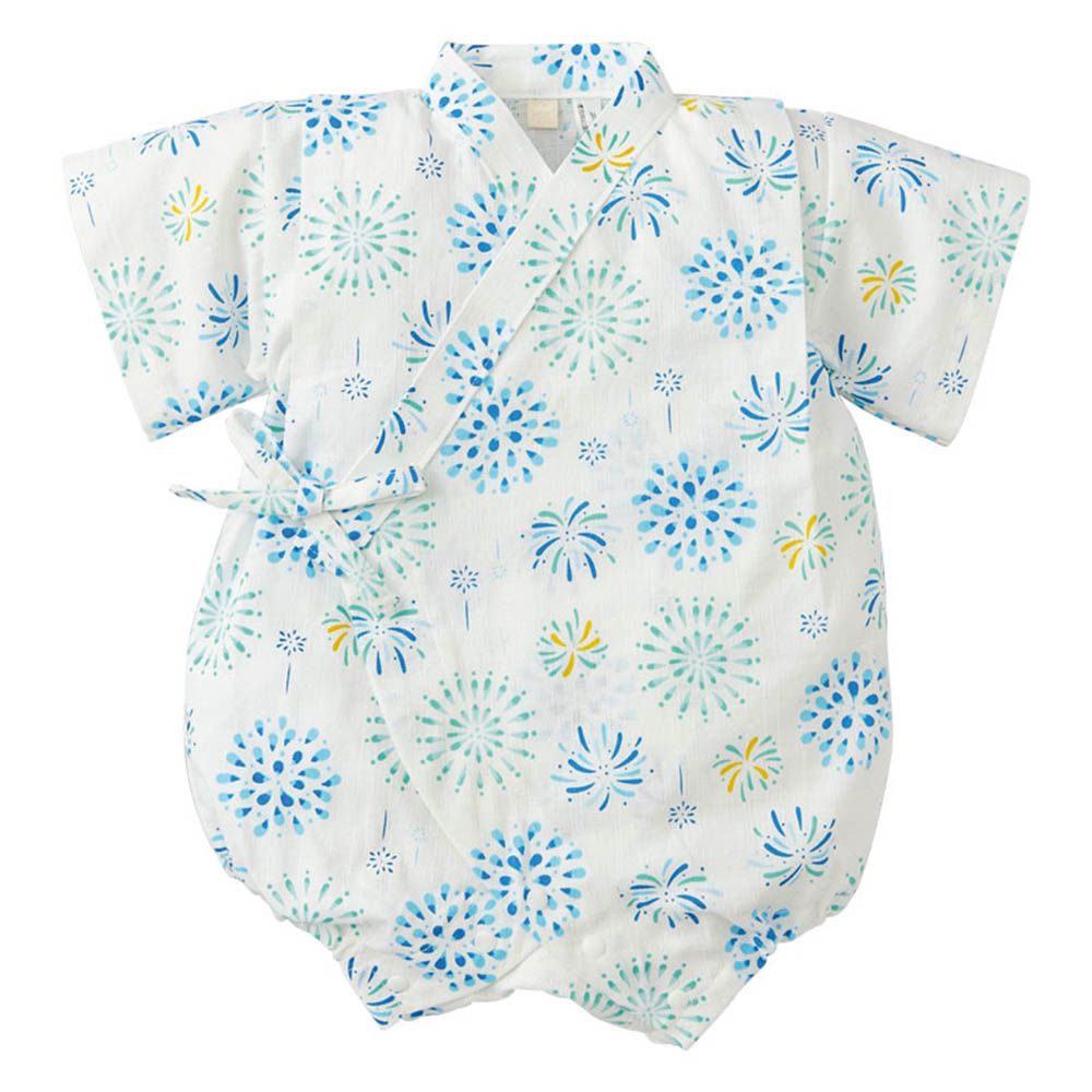 甚平包屁衣-煙火-象牙白色-日本製