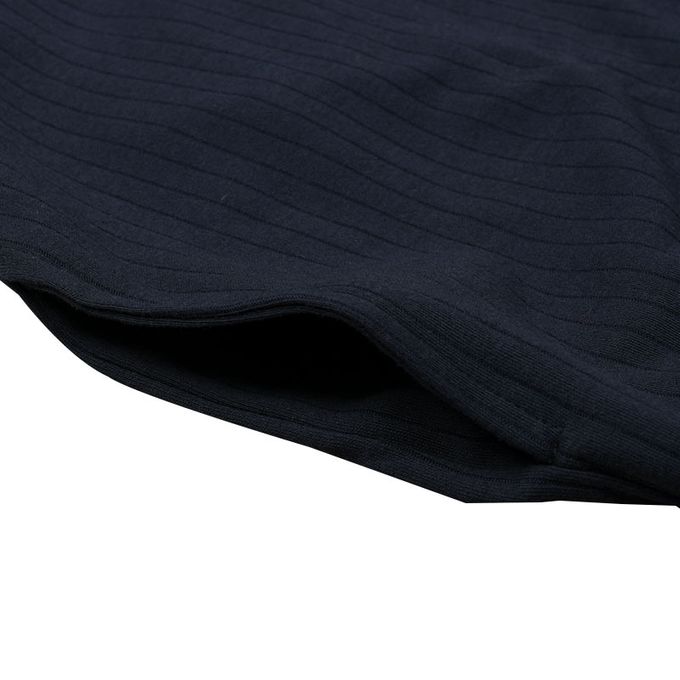 akachan honpo - 直筒羅紋褲-深藍色