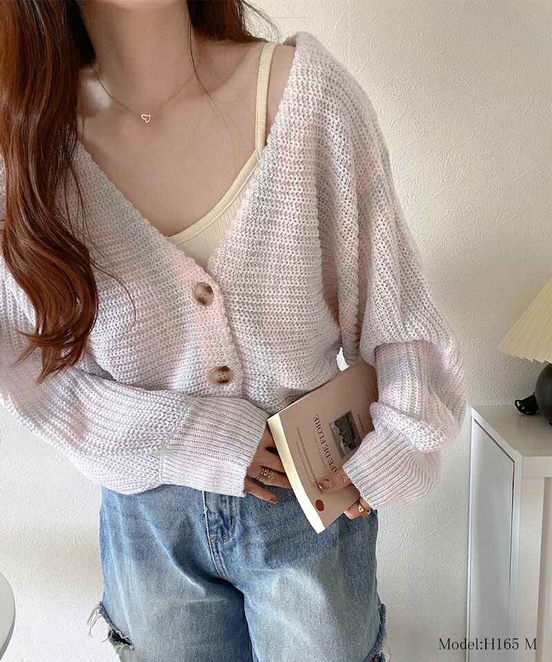 日本 Classical Elf - 可愛2WAY短版針織外套-淺米杏