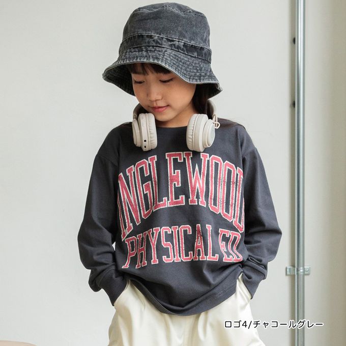 日本 BRANSHES - 100%棉 簡約logo薄長袖上衣-背後大LOGO-水藍