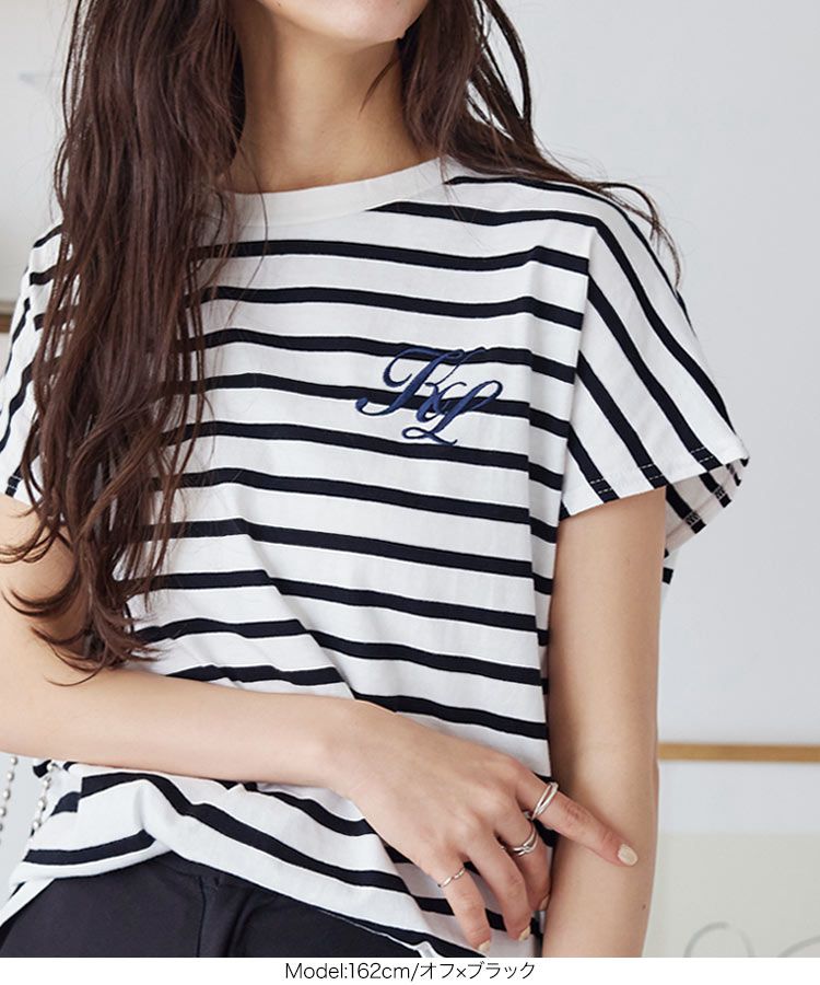 日本 Kobe Lettuce - 100%棉 舒適百搭短袖上衣-刺繡印花-淺黃