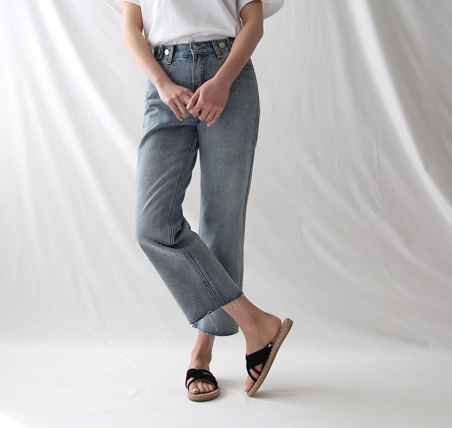 韓國 Dangolunni - 交叉編織拖鞋-杏