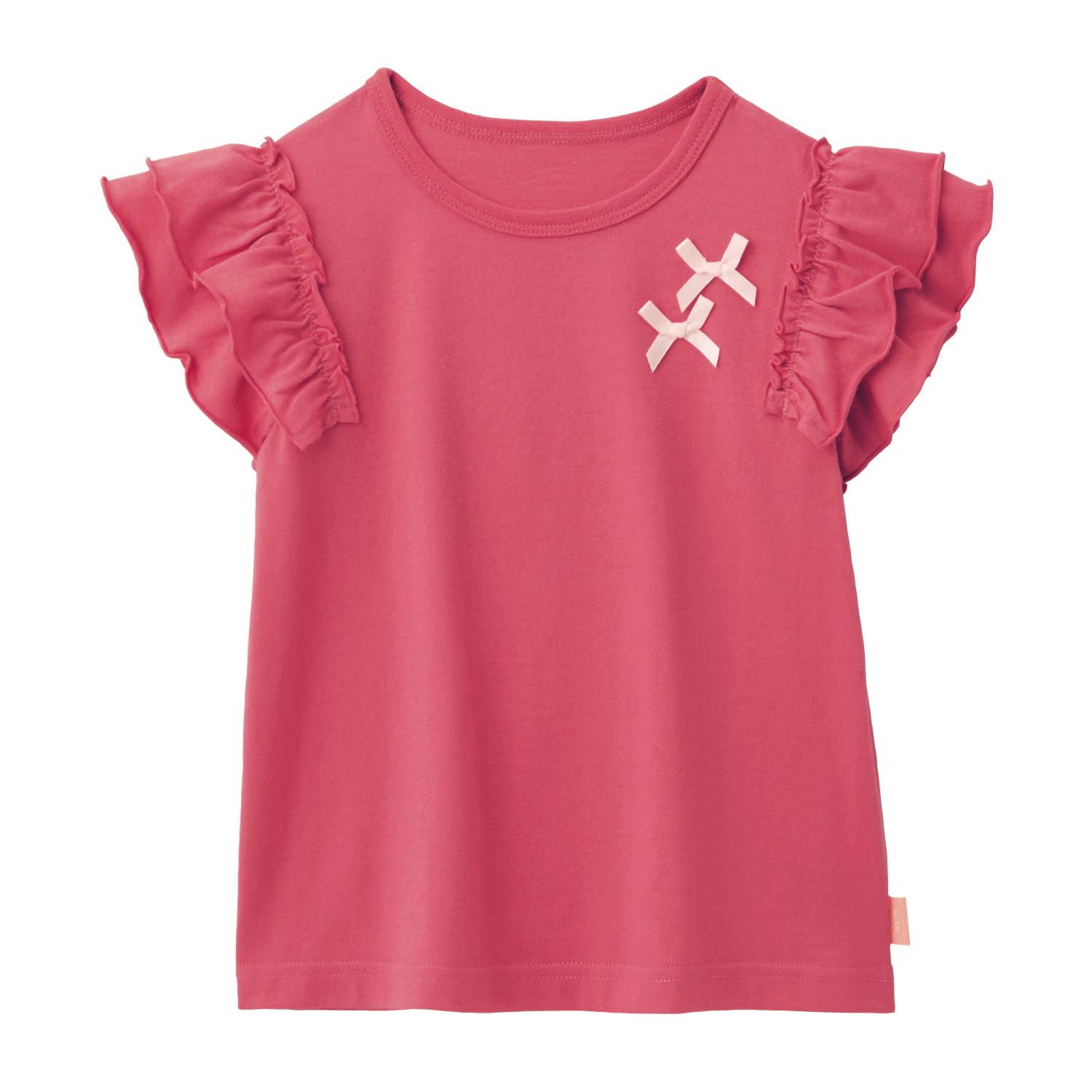 日本千趣會 - GITA 天竺棉荷葉蛋糕袖短T-深藍