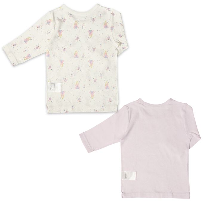 akachan honpo - 長袖圓領速乾上衣-2件組 公主-紫色