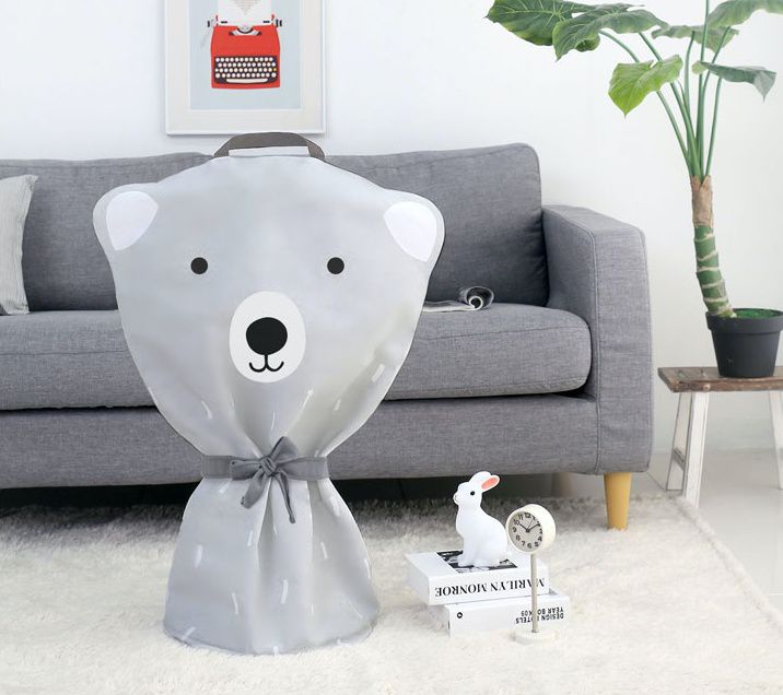 韓國 Bebe Deco - 可水洗電風扇收納套(直立型)-可愛熊熊 (90*59cm)