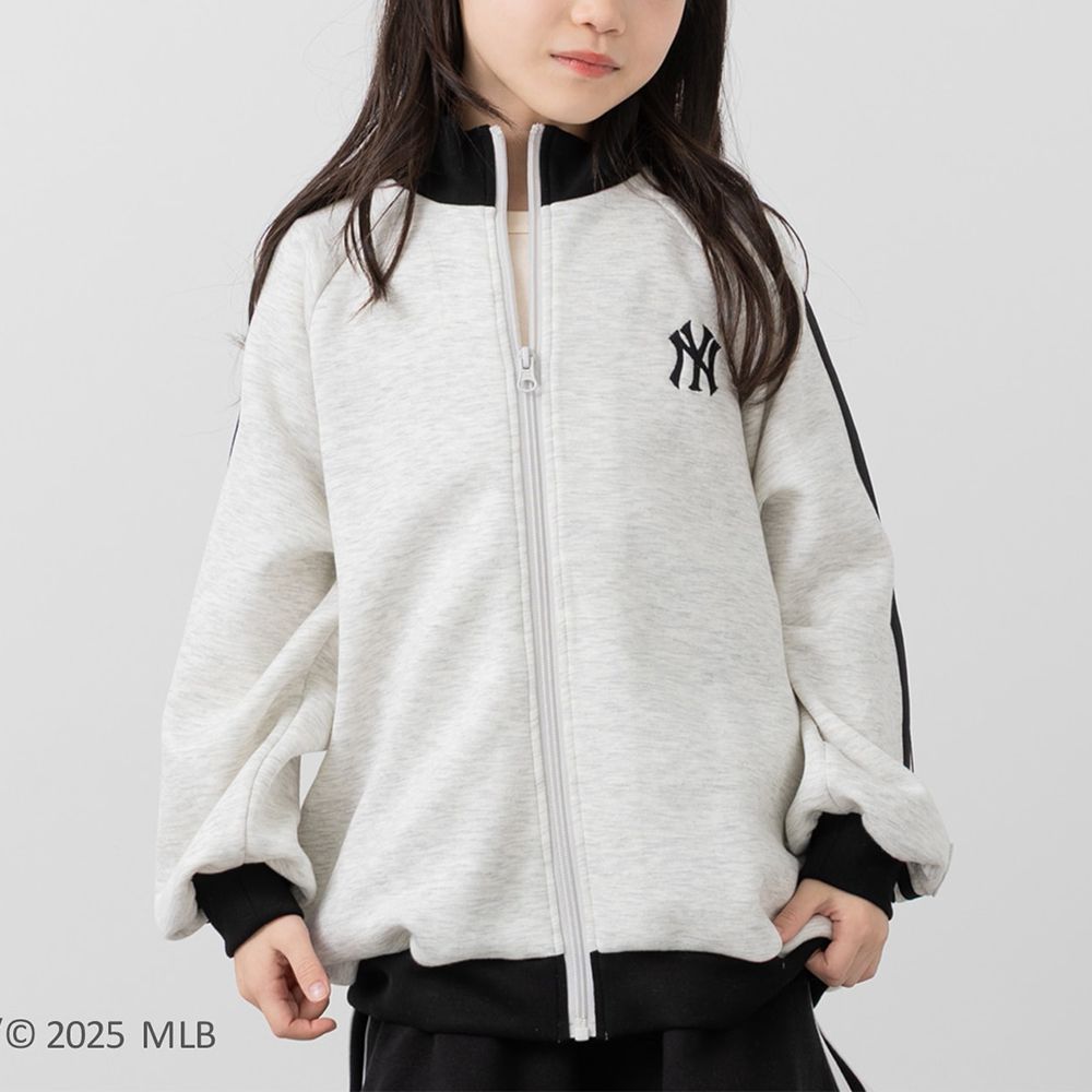 MLB聯名 休閒配色運動外套-紐約洋基-燕麥灰