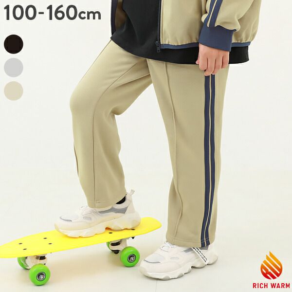 日本 devirock - 裏毛運動風側邊線條長褲-淺灰