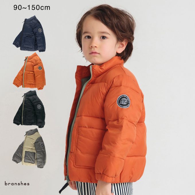 日本 BRANSHES - 酷帥又保暖輕盈鋪棉外套-軍綠x棕