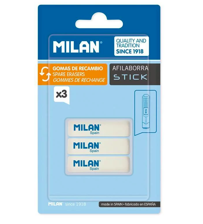 MILAN - 可推式橡皮擦-補充包(3入)